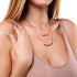 Bar minimaliste incurvé | Or rose 18 carats | Collier